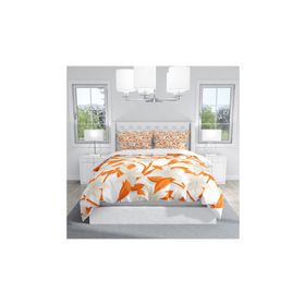 Monohome Orange 3D Pamuk Saten Çift Kişilik 200x220 cm Nevresim Takımı