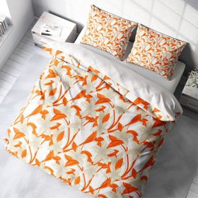Monohome Orange 3D Pamuk Saten Çift Kişilik 200x220 cm Nevresim Takımı