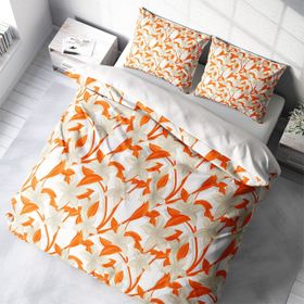 Monohome Orange 3D Pamuk Saten Çift Kişilik 200x220 cm Nevresim Takımı