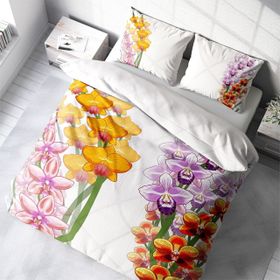 Monohome Orchid 3D Pamuk Saten Çift Kişilik 200x220 cm Nevresim Takımı