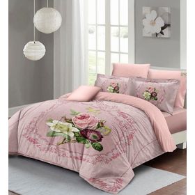 Monohome Özel Dokuma Pamuk Saten Damascus Rose Çift Kişilik Nevresim Takımı