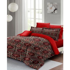 Monohome Özel Dokuma Pamuk Saten Red Old Design Çift Kişilik Nevresim Takımı