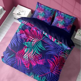 Monohome Palm Color 3D Pamuk Saten Renkli Çift Kişilik 200x220 cm Nevresim Takımı