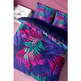 Monohome Palm Color 3D Pamuk Saten Renkli Çift Kişilik 200x220 cm Nevresim Takımı