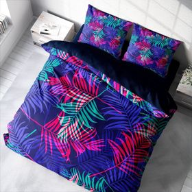 Monohome Palm Color 3D Pamuk Saten Renkli Çift Kişilik 200x220 cm Nevresim Takımı