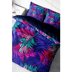 Monohome Palm Color 3D Pamuk Saten Renkli Çift Kişilik 200x220 cm Nevresim Takımı