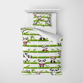 Monohome Panda 3d Pamuk Saten Çocuk Nevresim Takımı