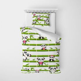 Monohome Panda 3d Pamuk Saten Çocuk Nevresim Takımı