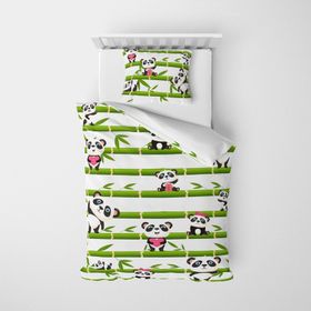 Monohome Panda 3d Pamuk Saten Çocuk Nevresim Takımı