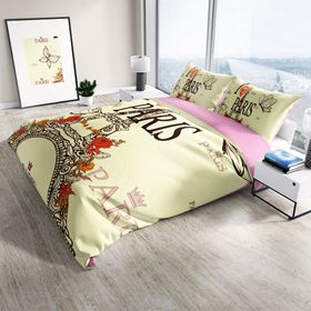 Monohome Paris 3D Pamuk Saten Çift Kişilik 200x220 cm Nevresim Takımı
