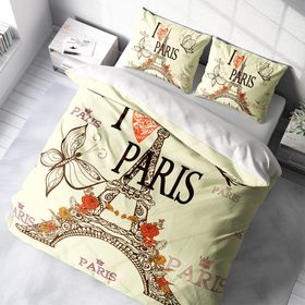 Monohome Paris 3D Pamuk Saten Çift Kişilik 200x220 cm Nevresim Takımı