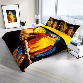 Monohome Parrot 3D Pamuk Saten Çift Kişilik 200x220 cm Nevresim Takımı