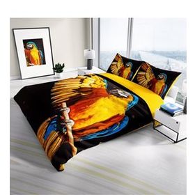 Monohome Parrot 3D Pamuk Saten Çift Kişilik 200x220 cm Nevresim Takımı
