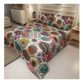 Monohome Patchwork Tiles Jakar Dokuma Pamuklu 3D Dijital Baskı Pike Takımı
