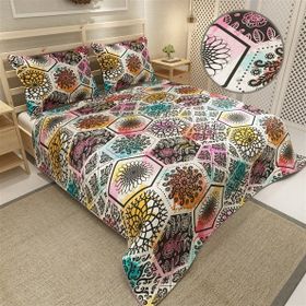 Monohome Patchwork Tiles Jakar Dokuma Pamuklu 3D Dijital Baskı Pike Takımı