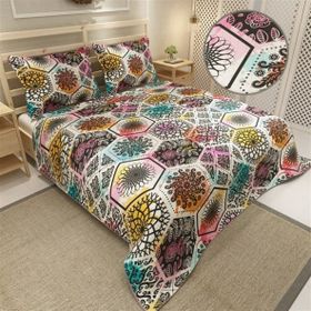 Monohome Patchwork Tiles Jakar Dokuma Pamuklu 3D Dijital Baskı Pike Takımı