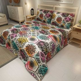 Monohome Patchwork Tiles Jakar Dokuma Pamuklu 3D Dijital Baskı Pike Takımı