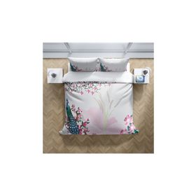 Monohome Peacock 3D Pamuk Saten Çift Kişilik 200x220 cm Nevresim Takımı