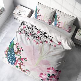 Monohome Peacock 3D Pamuk Saten Çift Kişilik 200x220 cm Nevresim Takımı