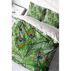 Monohome Peacock Feathers Naturel Renkli Çift Kişilik 200x220 cm Nevresim Takımı