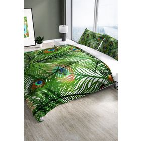 Monohome Peacock Feathers Naturel Renkli Çift Kişilik 200x220 cm Nevresim Takımı