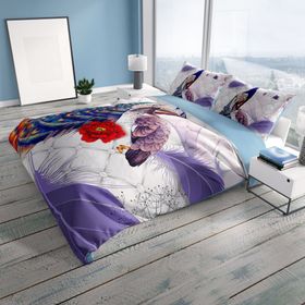 Monohome Peafowl 3D Pamuk Saten Çift Kişilik 200x220 cm Nevresim Takımı