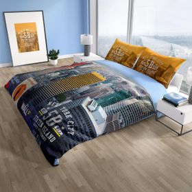 Monohome Perlasera New York 3D Pamuk Saten Çift Kişilik Nevresim Seti
