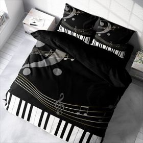 Monohome Piano 3D Pamuk Saten Çift Kişilik 200x220 cm Nevresim Takımı
