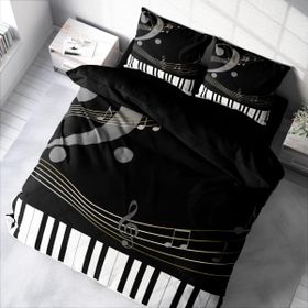 Monohome Piano 3D Pamuk Saten Çift Kişilik 200x220 cm Nevresim Takımı