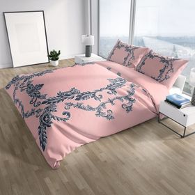 Monohome Pink Baraque 3D Pamuk Saten Çift Kişilik 200x220 cm Nevresim Takımı