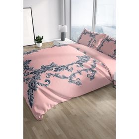 Monohome Pink Baraque 3D Pamuk Saten Çift Kişilik 200x220 cm Nevresim Takımı