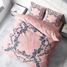 Monohome Pink Baraque 3D Pamuk Saten Çift Kişilik 200x220 cm Nevresim Takımı