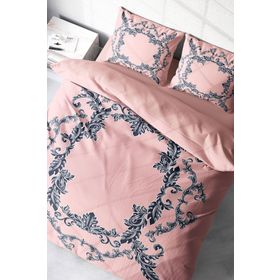 Monohome Pink Baraque 3D Pamuk Saten Çift Kişilik 200x220 cm Nevresim Takımı