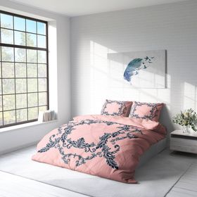 Monohome Pink Baraque 3D Pamuk Saten Çift Kişilik 200x220 cm Nevresim Takımı