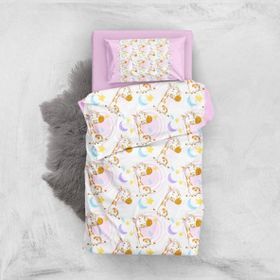 Monohome Pink Giraffe 3D Pamuk Saten Renkli Bebek 100x150 cm Nevresim Takımı