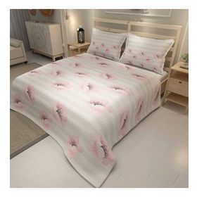 Monohome Pink Poppy Jakar Dokuma Pamuklu 3d Dijital Baskı Pike Takımı