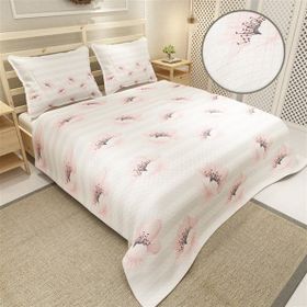 Monohome Pink Poppy Jakar Dokuma Pamuklu 3d Dijital Baskı Pike Takımı