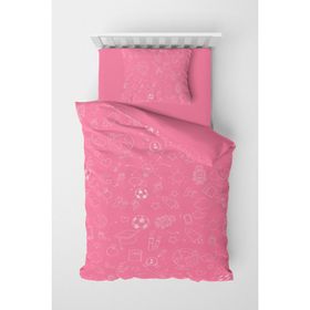 Monohome Pink School 3d Pamuk Saten Çocuk Nevresim Takımı
