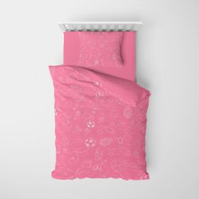 Monohome Pink School 3d Pamuk Saten Çocuk Nevresim Takımı