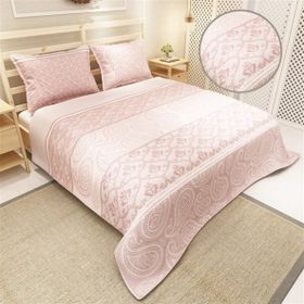Monohome Pink Sumurg Jakar Dokuma Pamuklu 3d Dijital Baskı Pike Takımı