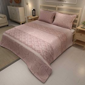 Monohome Pink Sumurg Jakar Dokuma Pamuklu 3d Dijital Baskı Pike Takımı