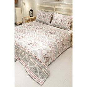 Monohome Pink Vintage Elephant Jakar Dokuma Pamuklu 3d Dijital Baskı Pike Takımı