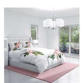 Monohome Pinkivy 3D Dijital Baskılı Çift Kişilik Nevresim Takımı