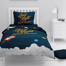 Monohome Planet 3D Pamuk Saten Çocuk 160x220 cm Nevresim Takımı