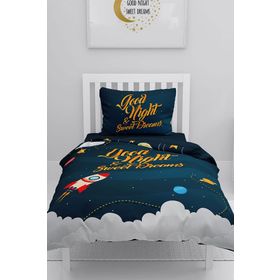Monohome Planet 3D Pamuk Saten Çocuk 160x220 cm Nevresim Takımı