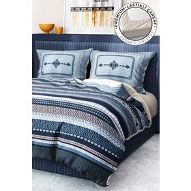 Monohome Premium Luxury 3d Pamuk Saten Blue Suite Çift Kişilik Nevresim Takımı