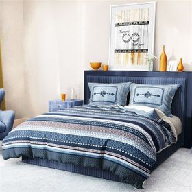 Monohome Premium Luxury 3d Pamuk Saten Blue Suite Çift Kişilik Nevresim Takımı