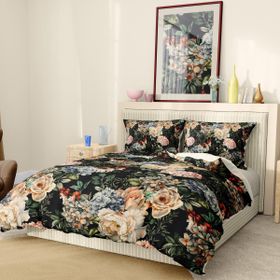 Monohome Premium Luxury 3d Pamuk Saten Flower Dance Çift Kişilik Nevresim Takımı
