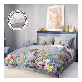 Monohome Premium Luxury 3D Pamuk Saten Flowers Forest Çift Kişilik Nevresim Takımı