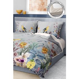 Monohome Premium Luxury 3D Pamuk Saten Flowers Forest Çift Kişilik Nevresim Takımı